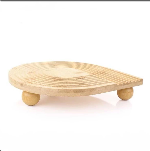 Bambu Sunumluk Top Ayaklı