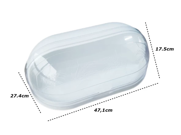 Ekmeklik Plastik Ekmek Kutusu Ekmek Dolabı Kapaklı Geniş Hacimli-Beyaz - 3