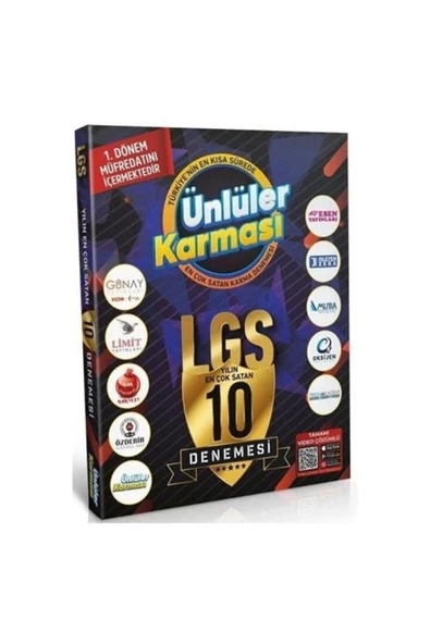 Ünlüler Karması 8. Sınıf Lgs 1.dönem 10 Farklı Yayın 10 Deneme