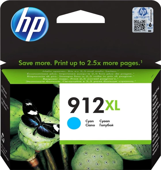 HP 3YL81AE (912XL) YUKSEK KAPASITE MAVİ MUREKKEP KARTUS 825 SAYFA - 2