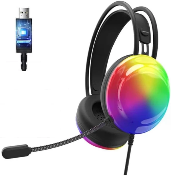 Lenovo Thinkplus G30B USB 7.1 Gaming RGB Işıklı Kulaklık