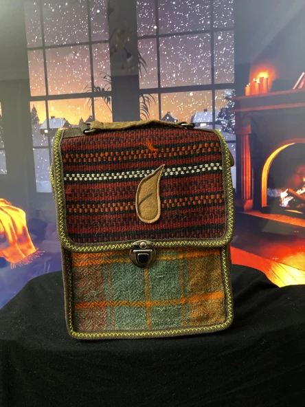 Heybe model Kilim dokuma otantik bordo askılı omuz çantası - 4
