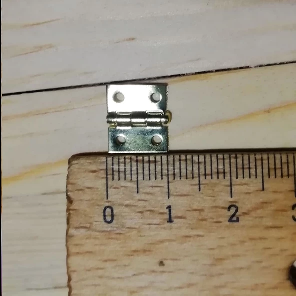MİNİ TAVLA MENTEŞE 10 ADET 10X11 MM KUTU MODEL MAKET MENTEŞESİ - 4