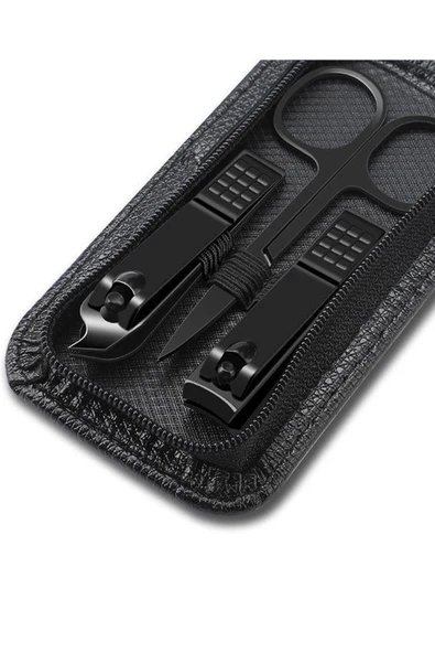 Taşınabilir Çantalı 6’lı Tırnak Bakım Seti – Çelik Manikür Pedikür Seti, Profesyonel 6 in 1 - 3