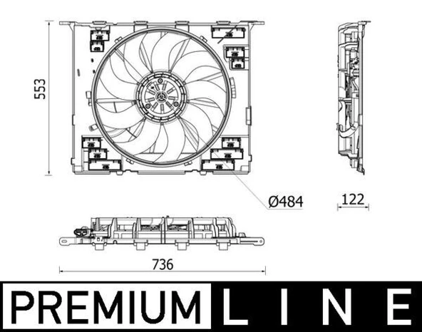 KOMPLE FAN 400 W 12 V BMW B58 B48 G30 G31 G32 17 20 G11 G12 15 20 PREMIUM LINE