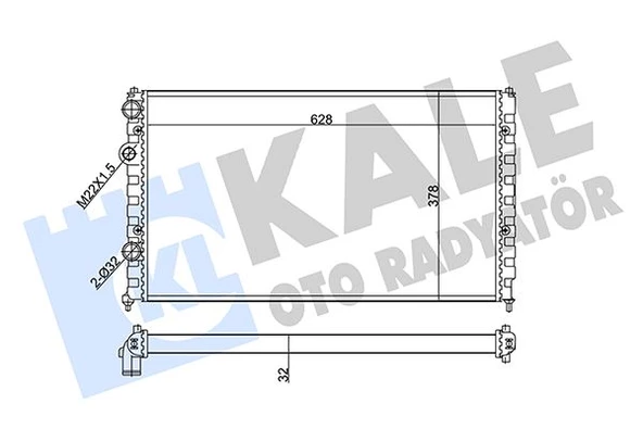 RADYATÖR GOLF 3-LUPO-POLO CLASIC-CADDY 2-CORDOBA-IBIZA II-1.6-2.0 16V-1.9 TDI AC MEK