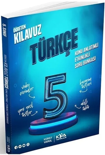 5. Sınıf Türkçe Öğreten Kılavuz Konu Anlatımlı Etkinlikli Soru Bankası KVA Yayınları