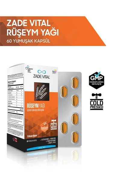 Zade Vital Ruşeym Yağı 60 Bitkisel Kapsül