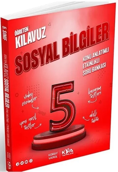 5. Sınıf Sosyal Bilgiler Öğreten Kılavuz Konu Anlatımlı Etkinlikli Soru Bankası KVA Yayınları