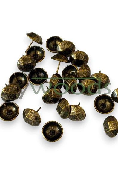 25 ADET 18 MM PENTAGON KABARA RAPTİYE HOBİ ÇİVİSİ KOLTUK ÇANTA TASARIM KOLTUK SANDALYE SÜSLEME AKSESUAR - 2