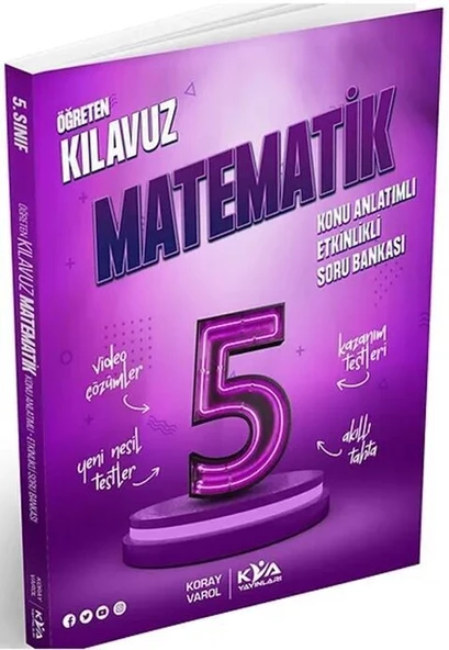 5. Sınıf Matematik Öğreten Kılavuz Konu Anlatımlı Etkinlikli Soru Bankası KVA Yayınları