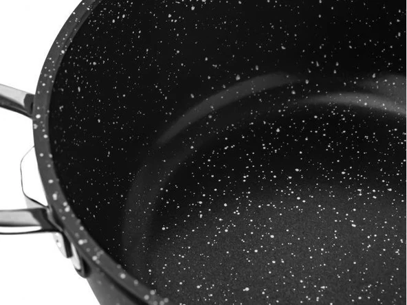 Taç Gravita Döküm Derin Tencere 22 cm Siyah - 4