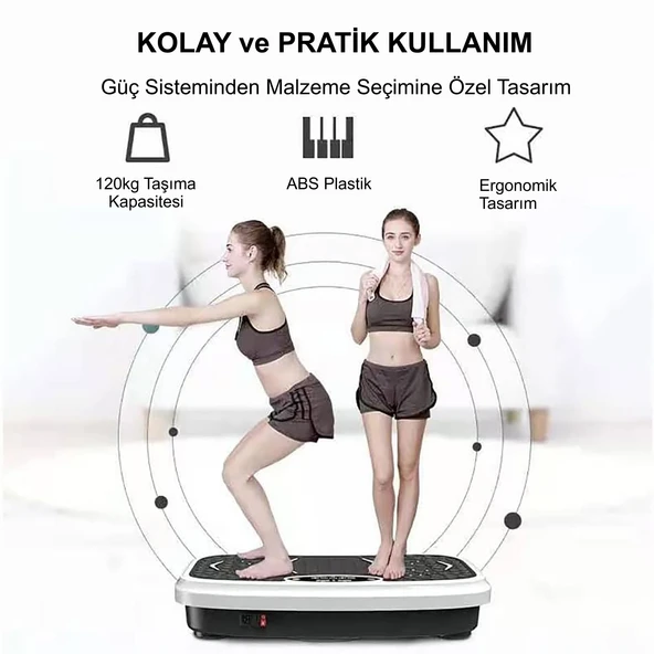 HyMark Fitness Egzersiz ve Kondisyon Aleti 120 kg Taşıma Titreşimli Yağ Yakma Spor Vücut Şekillendirme - 2