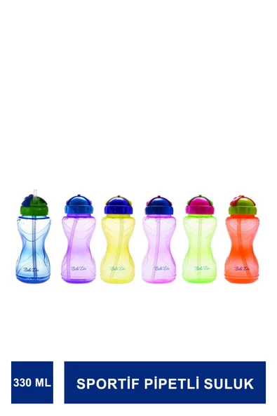 Bebedor Sportif Pipetli Alıştırma Bardağı 330 ml -8504-Pembe ürün görseli