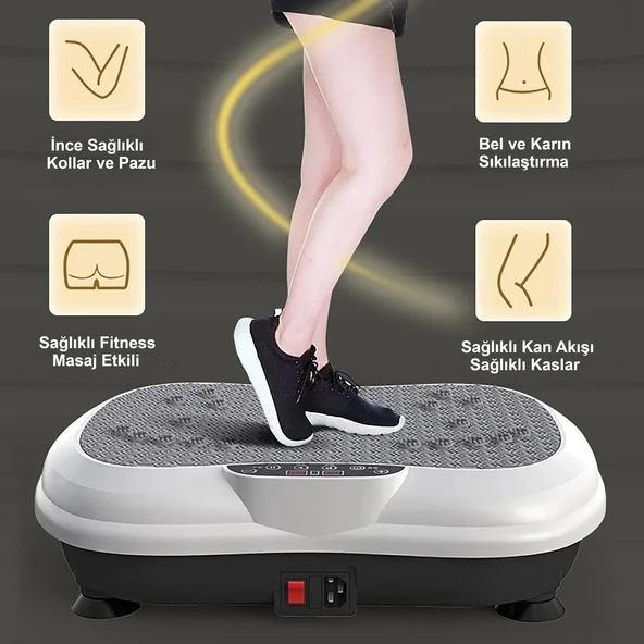 HyMark Fitness Egzersiz ve Kondisyon Aleti 120 kg Taşıma Titreşimli Yağ Yakma Spor Vücut Şekillendirme - 6