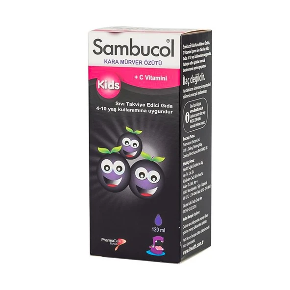 Sambucol Kids Kara Mürver Özütü  Likit Şurup 120 ml