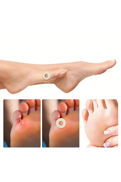 15 li Set Sünger Yastık Ped Delikli Ayakkabı Topuk Vurma Önleyici Ayak Parmak Nasır Koruyucu Bant - 4