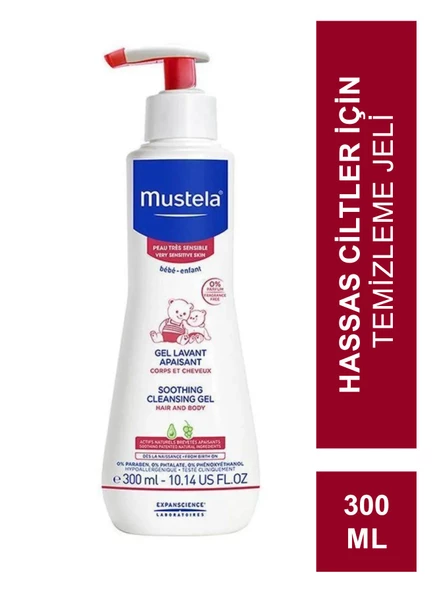 Mustela Soothing Cleansing Gel 300 ml Çok Hassas Ciltler İçin Temizleme Jeli