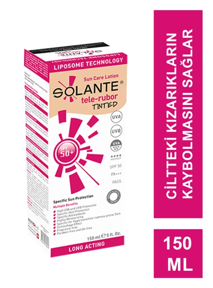 Solante Tele-Rubor Tinted Spf50 Losyon 150ml
