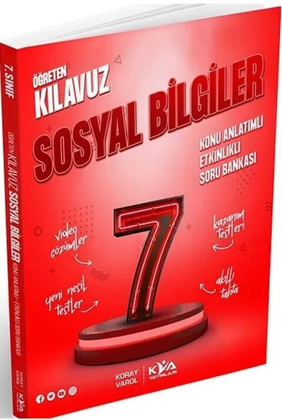 7. Sınıf Sosyal Bilgiler Öğreten Kılavuz Konu Anlatımlı Etkinlikli Soru Bankası KVA Yayınları