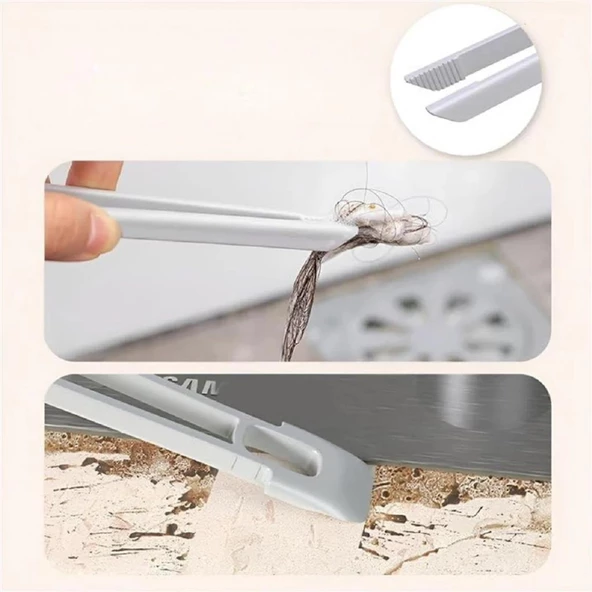 360 Döner Başlıklı Cımbızlı Detay Temizlik Fırçası Derz Fayans Klozet Köşe Oluk Temizleme Fırçası - Resim 8