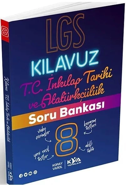 8. Sınıf LGS T.C. İnkılap Tarihi ve Atatürkçülük Kılavuz Soru Bankası KVA Yayınları