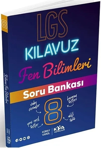 8. Sınıf LGS Fen Bilimleri Kılavuz Soru Bankası KVA Yayınları