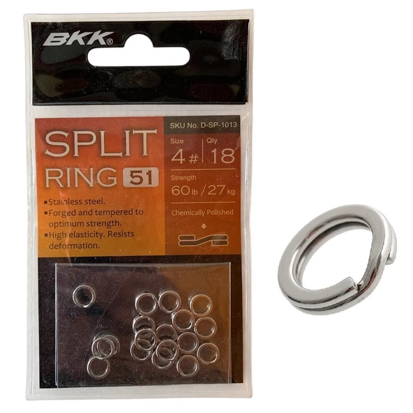 BKK Split Ring-51 Suni Yem Halkası No:4 (18'li Paket)