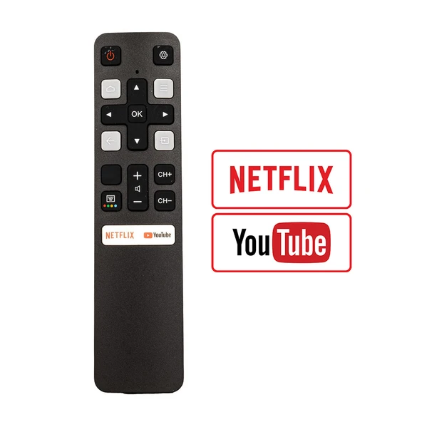 WEKO KL TCL RC 802V FNR1/HTC120 NETFLIX-YOUTUBE TUŞLU SES KOMUTSUZ LCD LED TV KUMANDA