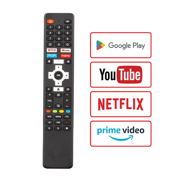 WEKO KL SES KOMUTSUZ NEXT * VİVAX * CONTI NETFLIX-YOUTUBE-PRİMEVİDEO GOOGLE PLAY TUŞLU ANDROİD  LCD-LED TV KUMANDASI