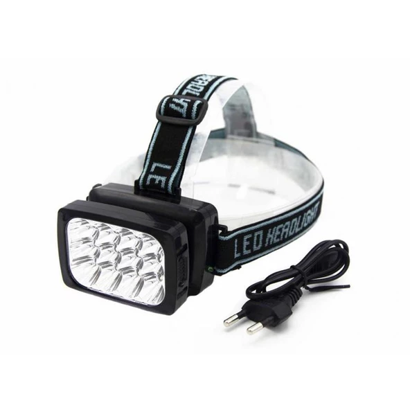 12 Ledli Güçlü Şarjlı Kafa Lambası WT-064 - 3