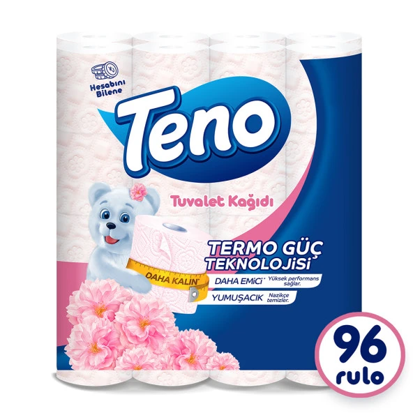 Teno Avantaj Paket Parfümlü Tuvalet Kağıdı 96 Rulo (32 Rulo x 3 Paket)
