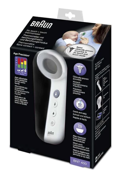 Braun BNT400 Beyaz Temassız Alından Ateş Ölçer - 4