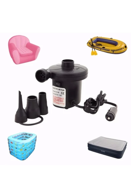 12v Çakmaklık Girişli Havuz Bot Şişme Yatak Şişirme Pompası - 3