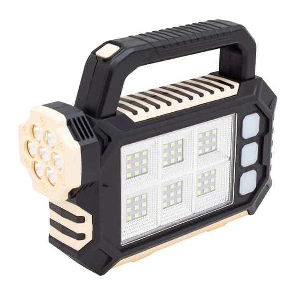 POWERMASTER HS-8029-7-A 3 ÇALIŞMA MODLU 54 SMD LEDLİ TAŞINABİLİR SOLAR LAMBA