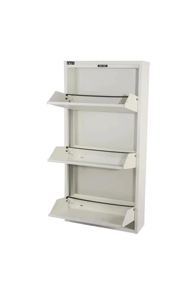 Moemi 3'lü Metal Ayakkabılık - Antrasit - 3