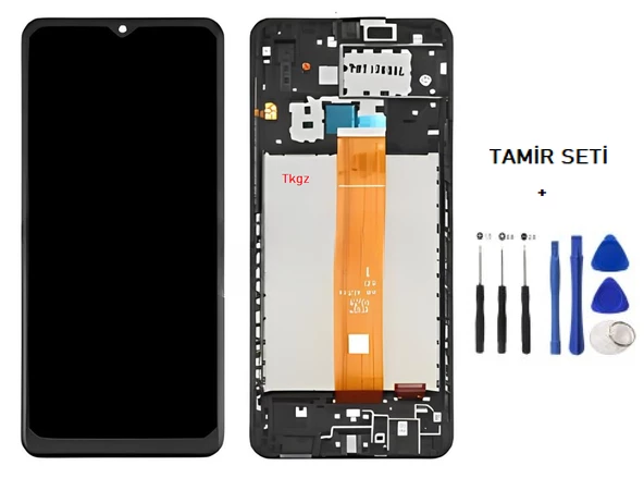Tkgz - Samsung Galaxy A02  - SM-A022F Uyumlu Lcd Ekran Dokunmatik Orijinal ÇITALI + TAMİR SETİ ürün görseli