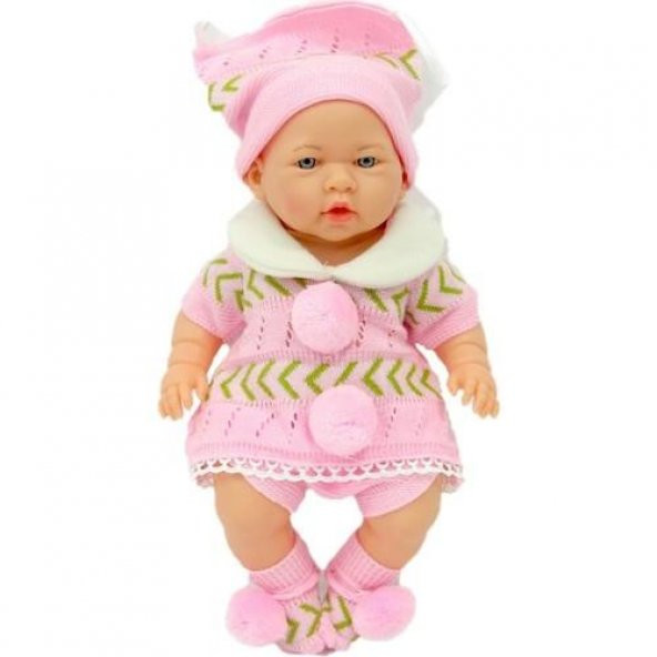 Galtoys Gerçek Yüzlü Elbiseli Azra Et Bebek Pembe Bereli GLT1127-B
