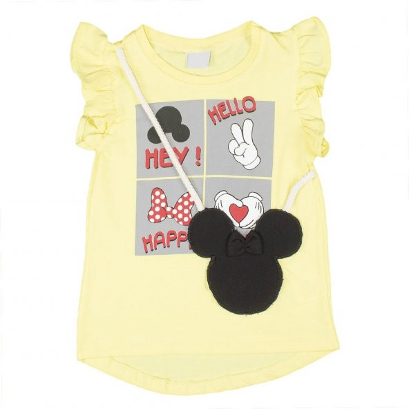 Kız Çocuk T-Shirt Tayt Hey Hello Baskılı Takım - 6