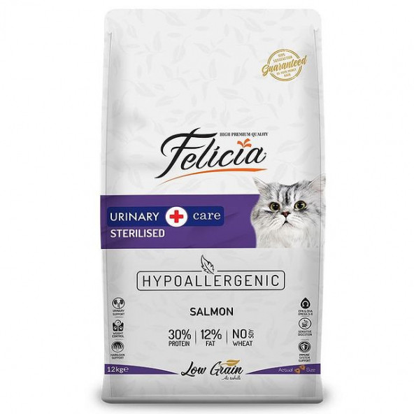 Felicia Az Tahıllı 12 Kg Sterilised Somonlu HypoAllergenic Kedi Maması