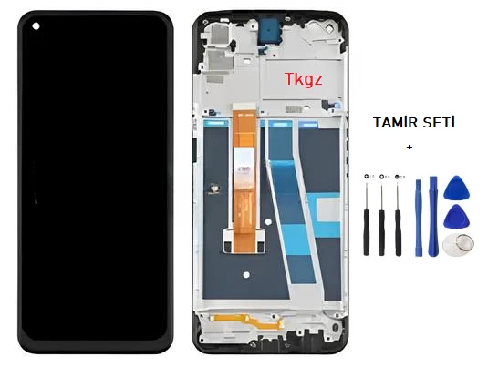 Tkgz - Oppo A52 Uyumlu Lcd Ekran Dokunmatik Orijinal ÇITALI + TAMİR SETİ