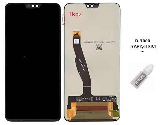 Tkgz - Honor 8X Uyumlu Lcd Ekran Dokunmatik Orijinal + B-7000