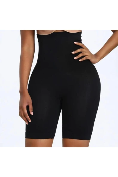 5 MEVSİM Fit Women Paçalı Korse Bel Ve Basen Inceltici, Bel Toparlayıcı Kalça Şekilendirici Yüksek Bel Korse - Resim 6