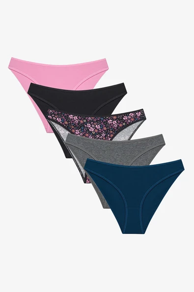 Autumn Floral 5li Çok Renkli Slip Külot
