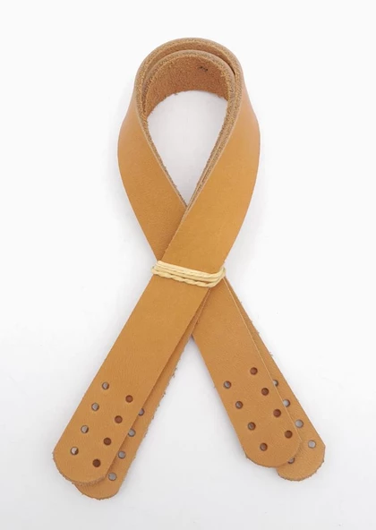 Çanta Aksesuar 35X2 Cm Gerçek Deri Çift Sap Açık Taba Renk