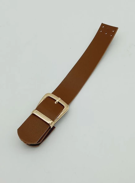 Çanta Aksesuar Tek Kat 18 Cm Suni Deri Taba Kapak Light Gold Metal
