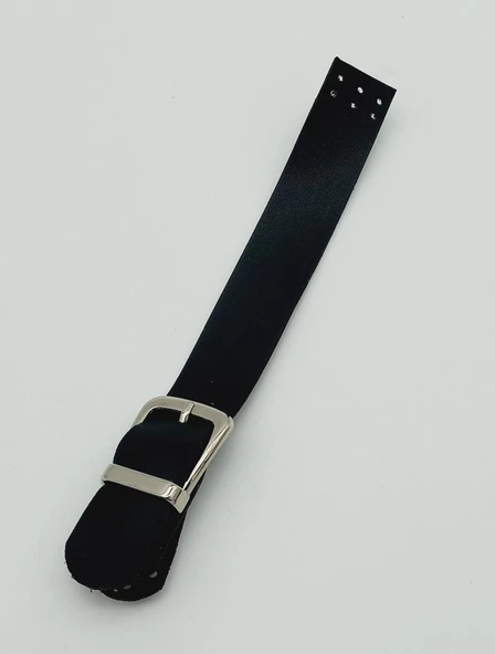 Çanta Aksesuar Tek Kat 18 Cm Suni Deri Siyah Kapak Gümüş Metal