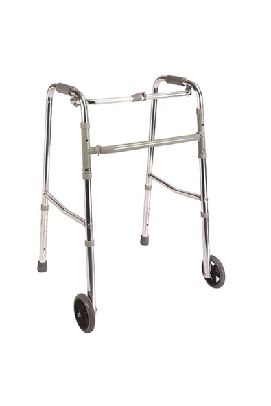 MEDİKALBİRLİK  Ithal Alüminyum Tekerlekli Walker BOY AYARLI YÜRÜTEÇ