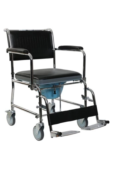 CASE Hareketli Kolçaklar Çıkartılabilen Ayaklıklar Tekerlekli Klozetli Banyo Tekerlekli Sandalyesi