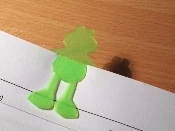 Kurbağa Kitap Ayracı Işareti Ayraç Tutucu Organik Plastikten - 1